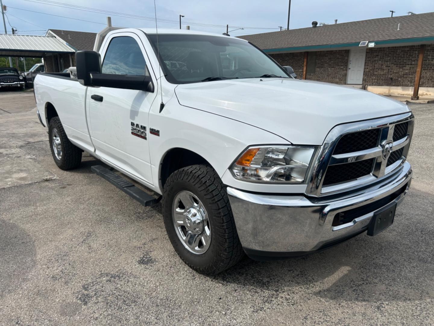 2018 White RAM 2500 Tradesman Regular Cab 2WD (3C6MR4AJ5JG) with an 6.4L V8 engine, 6A transmission, located at 1687 Business 35 S, New Braunfels, TX, 78130, (830) 625-7159, 29.655487, -98.051491 - Hail Damage - Photo#1