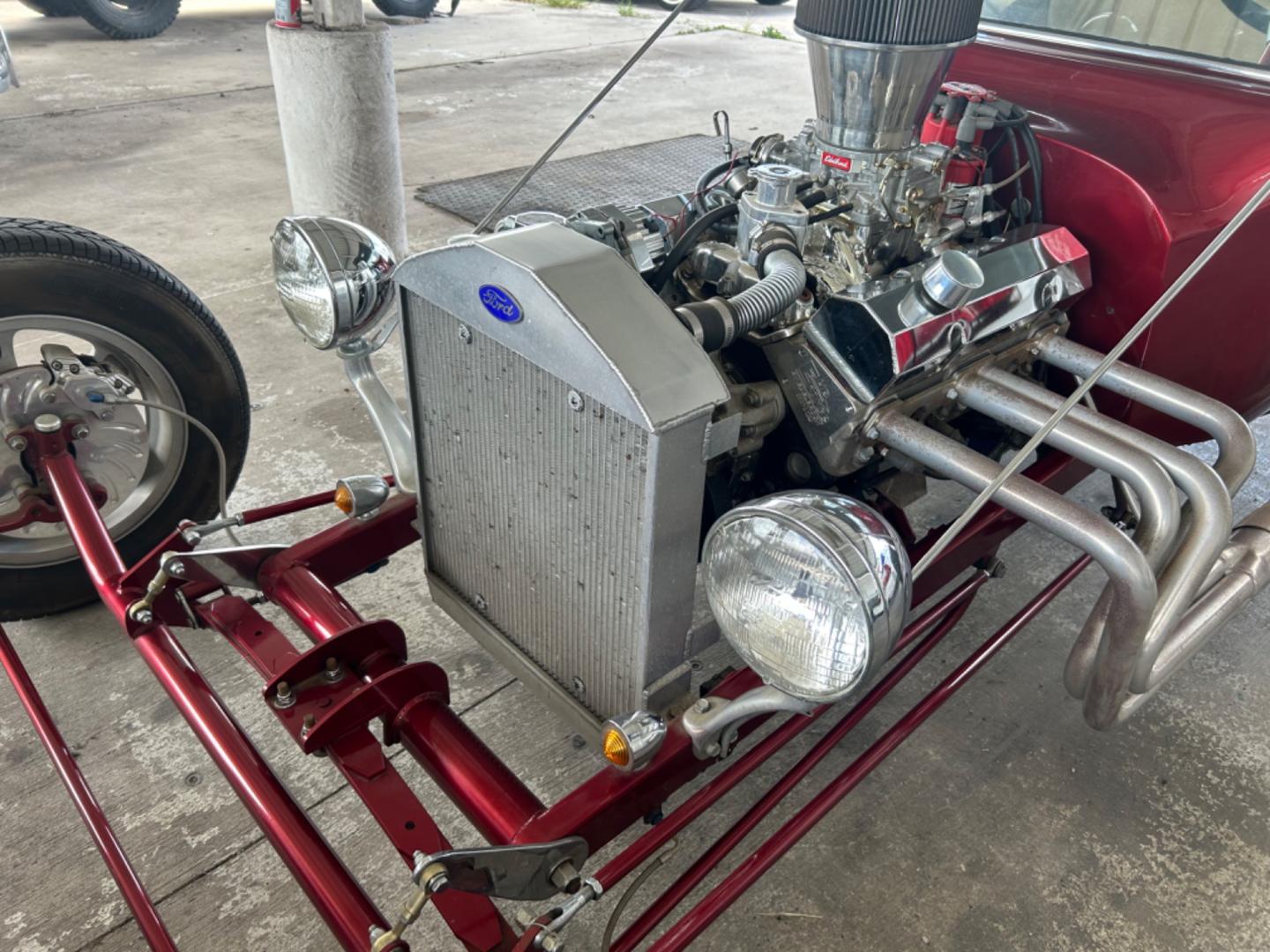 1923 Maroon /Tan Ford T-Bucket (SW123060) with an 350 V8 Chevrolet engine, Automatic transmission, located at 1687 Business 35 S, New Braunfels, TX, 78130, (830) 625-7159, 29.655487, -98.051491 - Pro built 1923 T-Bucket Replica Automatic with a 350 V8 built by Parkes Engines Seguin Texas. - Photo#14