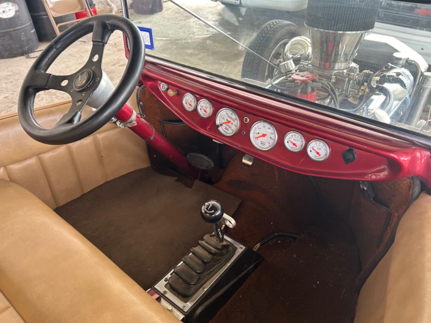 1923 Maroon /Tan Ford T-Bucket (SW123060) with an 350 V8 Chevrolet engine, Automatic transmission, located at 1687 Business 35 S, New Braunfels, TX, 78130, (830) 625-7159, 29.655487, -98.051491 - Pro built 1923 T-Bucket Replica Automatic with a 350 V8 built by Parkes Engines Seguin Texas. - Photo#7