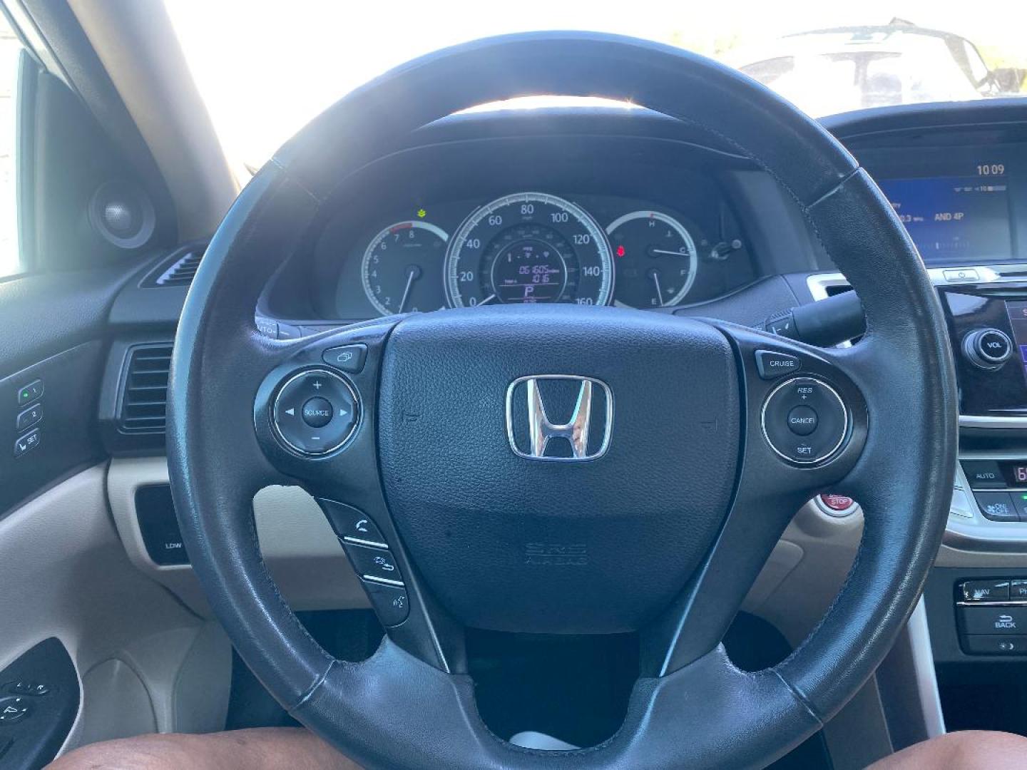 2015 /Tan Honda Accord EX-L V6 Sedan AT (1HGCR3F89FA) with an 3.5L V6 SOHC 24V engine, 6-Speed Automatic transmission, located at 1687 Business 35 S, New Braunfels, TX, 78130, (830) 625-7159, 29.655487, -98.051491 - Photo#8