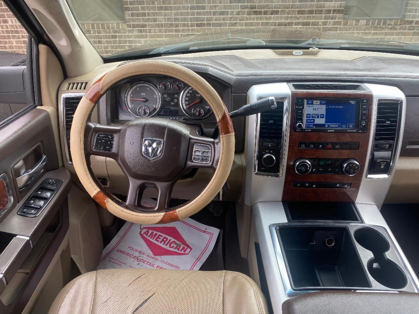 2012 Maroon /Tan Dodge Ram 3500 Laramie Mega Cab 4WD (3C63D3ML2CG) with an 6.7L L6 OHV 24V TURBO DIESEL engine, 6-Speed Automatic transmission, located at 1687 Business 35 S, New Braunfels, TX, 78130, (830) 625-7159, 29.655487, -98.051491 - Photo#8