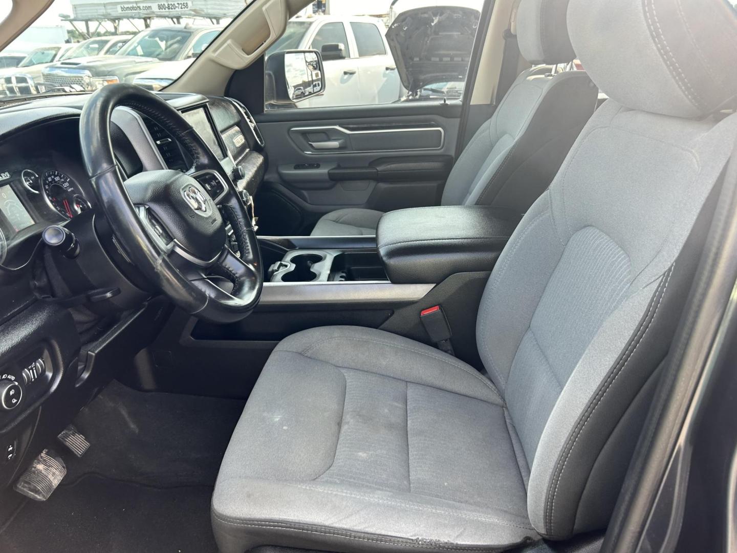 2019 Grey RAM 1500 Big Horn Crew Cab SWB 2WD (1C6RREFT3KN) with an 5.7L V8 OHV 16V engine, 8A transmission, located at 1687 Business 35 S, New Braunfels, TX, 78130, (830) 625-7159, 29.655487, -98.051491 - Photo#4