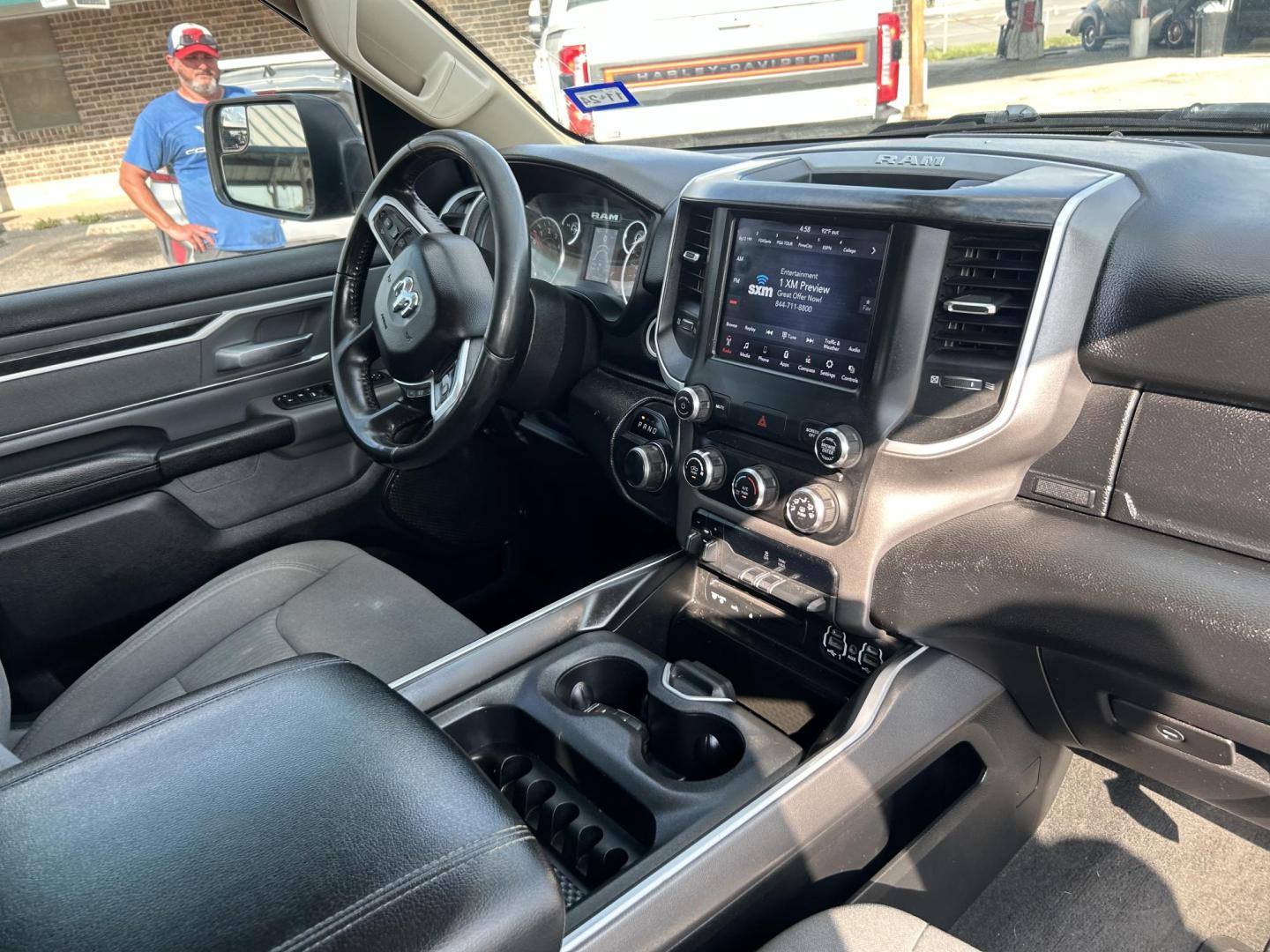 2019 Grey RAM 1500 Big Horn Crew Cab SWB 2WD (1C6RREFT3KN) with an 5.7L V8 OHV 16V engine, 8A transmission, located at 1687 Business 35 S, New Braunfels, TX, 78130, (830) 625-7159, 29.655487, -98.051491 - Photo#11