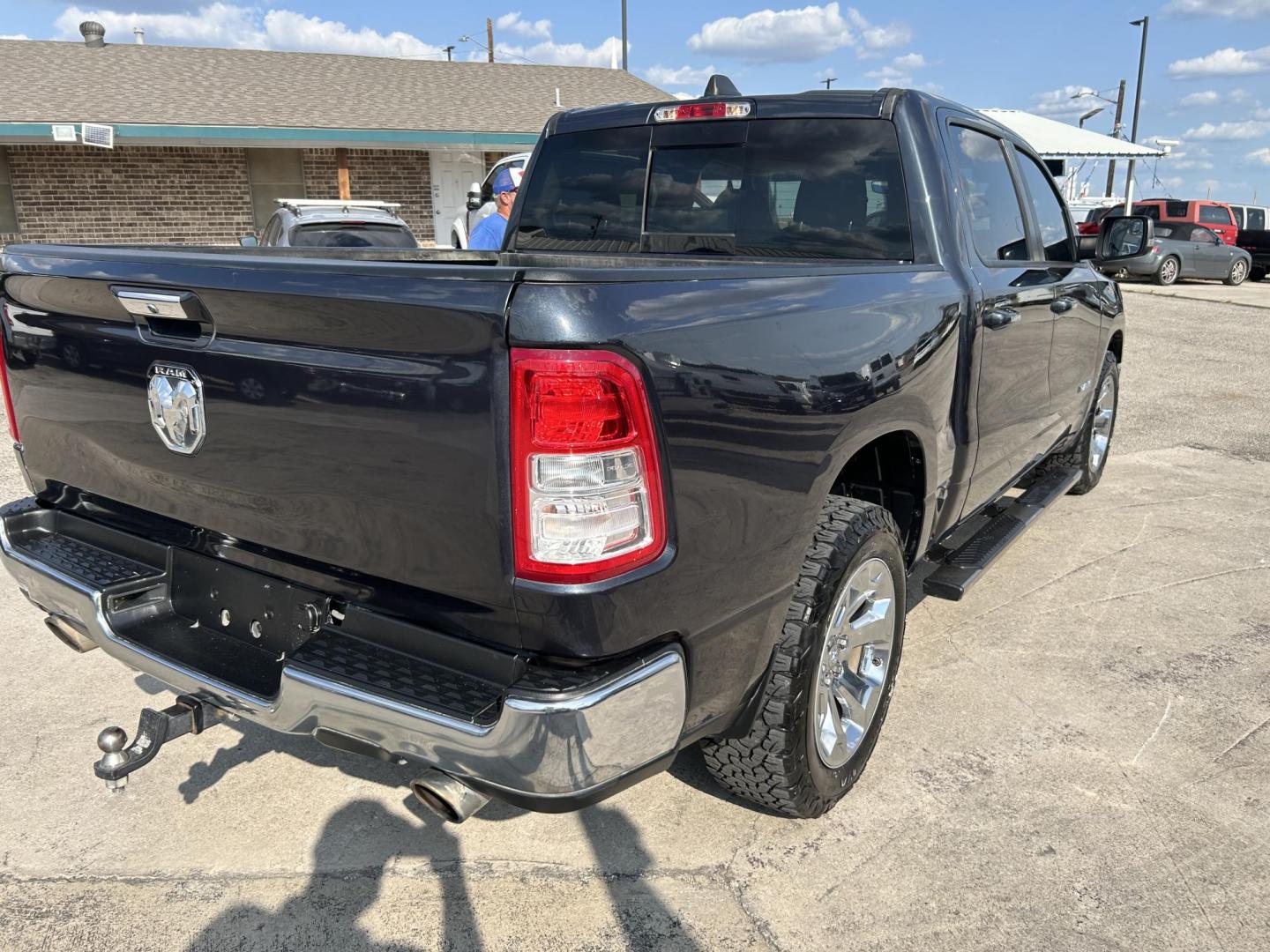 2019 Grey RAM 1500 Big Horn Crew Cab SWB 2WD (1C6RREFT3KN) with an 5.7L V8 OHV 16V engine, 8A transmission, located at 1687 Business 35 S, New Braunfels, TX, 78130, (830) 625-7159, 29.655487, -98.051491 - Photo#2