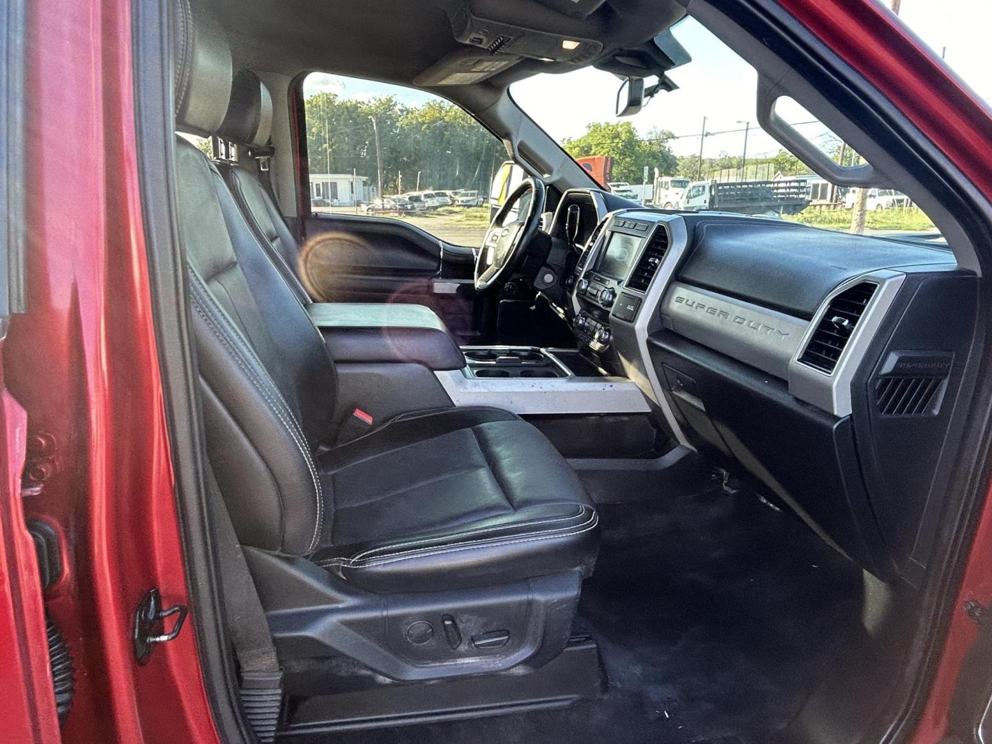 2021 Red Ford F-250 SD Lariat Crew Cab 4WD (1FT7W2BT3ME) with an 6.7L V8 OHV 16V DIESEL engine, 6A transmission, located at 1687 Business 35 S, New Braunfels, TX, 78130, (830) 625-7159, 29.655487, -98.051491 - Photo#6