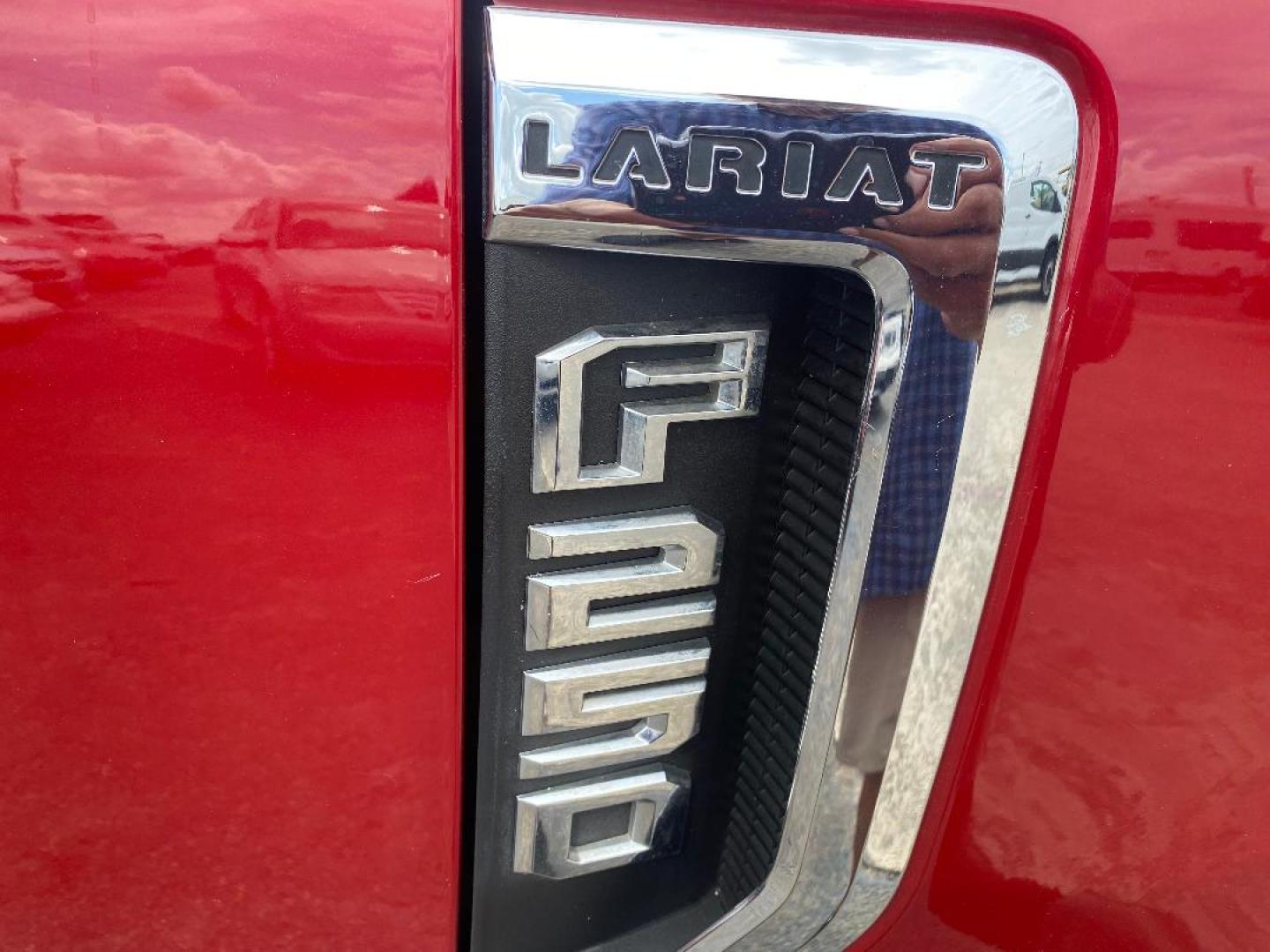 2021 Red Ford F-250 SD Lariat Crew Cab 4WD (1FT7W2BT3ME) with an 6.7L V8 OHV 16V DIESEL engine, 6A transmission, located at 1687 Business 35 S, New Braunfels, TX, 78130, (830) 625-7159, 29.655487, -98.051491 - Photo#12