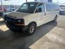 2008 White Chevrolet Express LS 3500 Extended (1GAHG39K781) with an 6.0L V8 OHV 16V engine, 4-Speed Automatic Overdrive transmission, located at 1687 Business 35 S, New Braunfels, TX, 78130, (830) 625-7159, 29.655487, -98.051491 - Photo#0