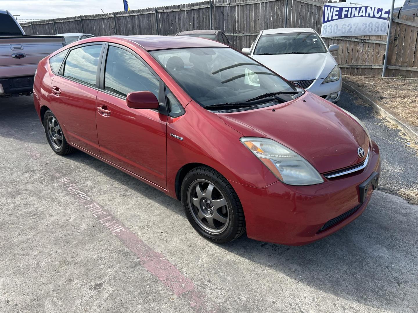 2007 Red Toyota Prius 4-Door Liftback (JTDKB20UX73) with an 1.5L L4 DOHC 16V HYBRID engine, Automatic CVT Overdrive transmission, located at 1687 Business 35 S, New Braunfels, TX, 78130, (830) 625-7159, 29.655487, -98.051491 - Photo#0